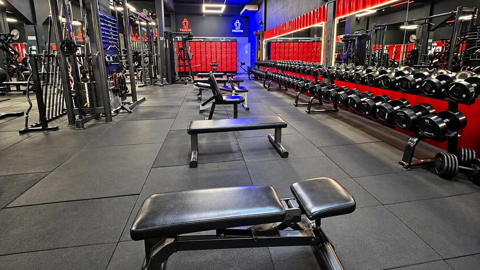 Área de treino na PROGYM
